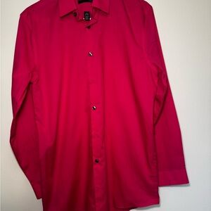 JF J.Ferrar Vibrant Pink Dress Shirt